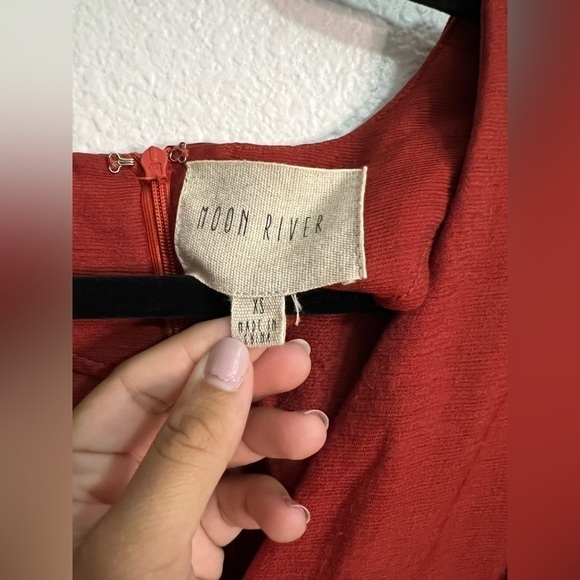 Anthropologie MOON RIVER Wrap Tie Front Bell Sleeves Blouse - Picture 5 of 5